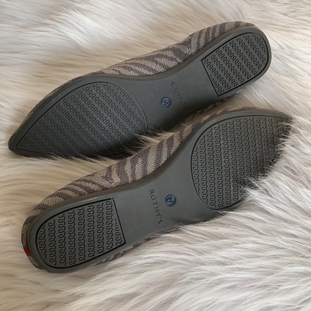 ROTHY'S Zebra Grey Flat Point Shoes | US 7.5 - Picture 12 of 13